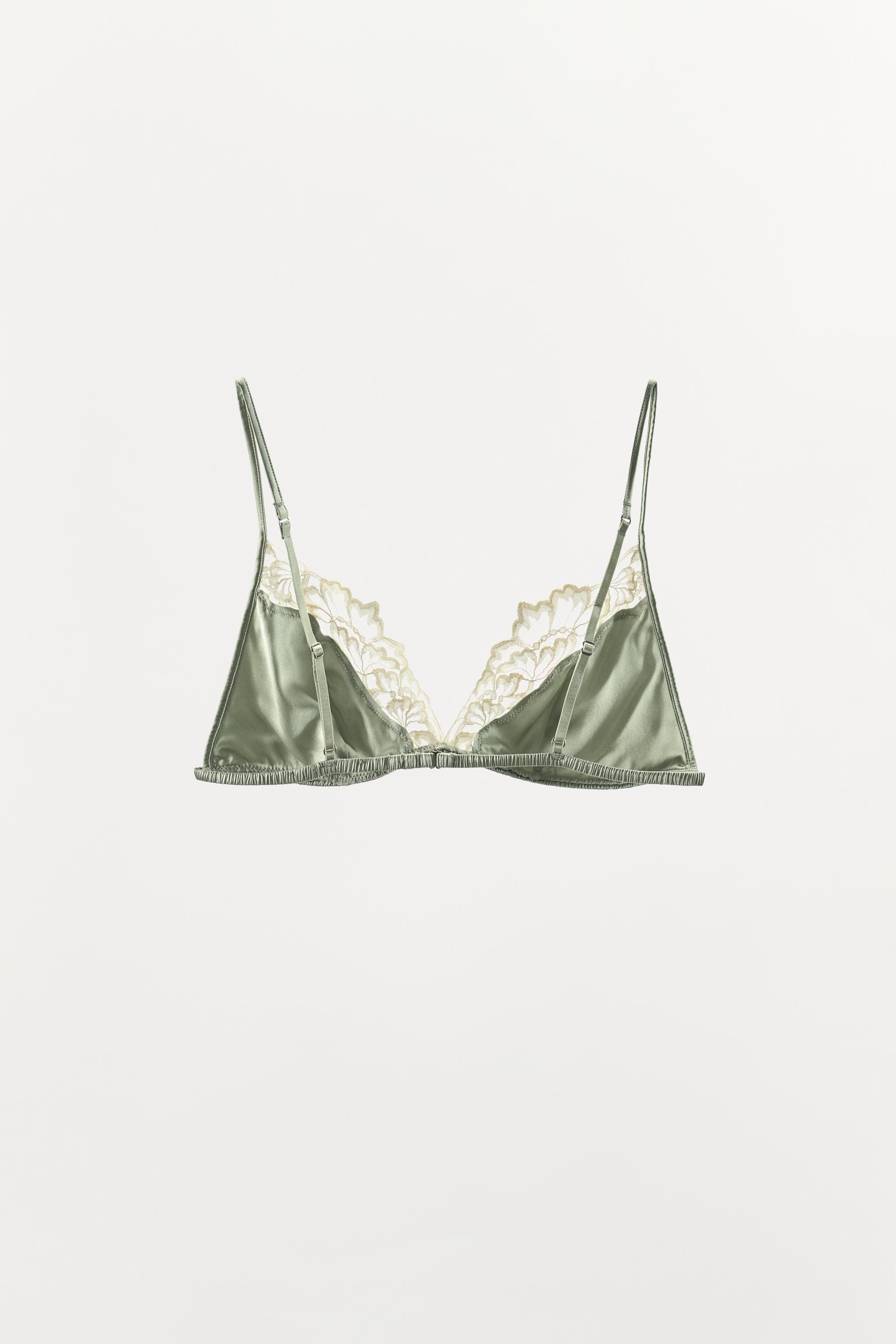 SILK AND LACE TRIANGLE BRA